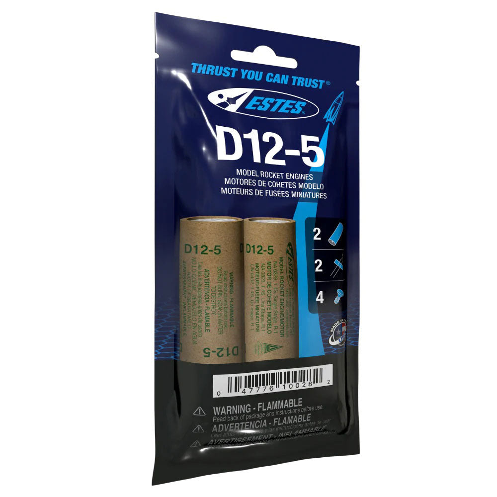 Estes Rockets - D12-5 Model Rocket Engines (2pk)