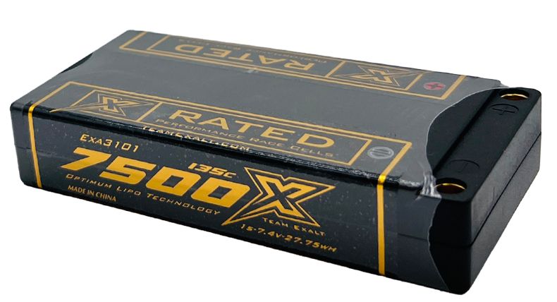 Exalt 1S 3.7V 7500MAH 135C X-Rated LiPo Battery Series