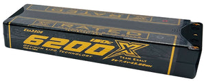 Exalt 2S/7.4V-6200MAH-135C Stick w/5mm Bullets, X-Rated LiPo