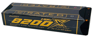 Exalt 2S 7.4V 8200MAH 150C Stick w/5mm Bullets, X-Rated Battery
