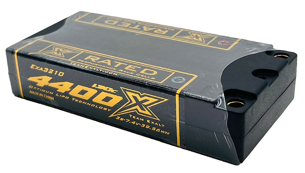 Exalt 2S/7.4V-4400MAH-120C LCG Drift Shorty w/5mm Bullets, X-Rated