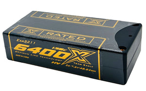 Exalt 2S 7.6V 6400MAH 135C Shorty w/5mm Bullets HVX-Rated LiPo