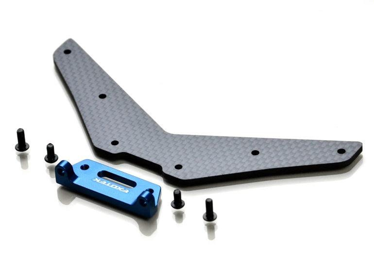 Exotek EXO1981 Carbon Fiber Rear Body Mount +28mm fits Slash 2WD