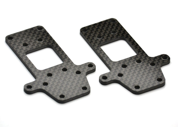 Exotek 2095 Associated B6 Gearbox Riser, 2.5mm Carbon Fiber Spacers (2 pcs)