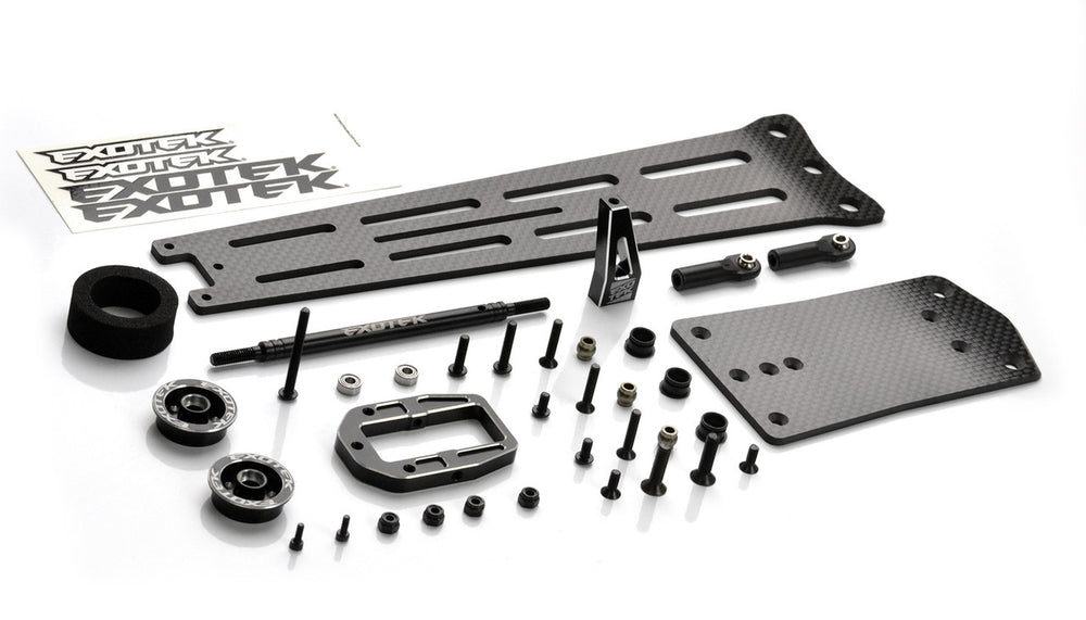 Exotek Racing Drag Slash Pro Wheelie Bar Set 3mm CF with Single Wheel Style