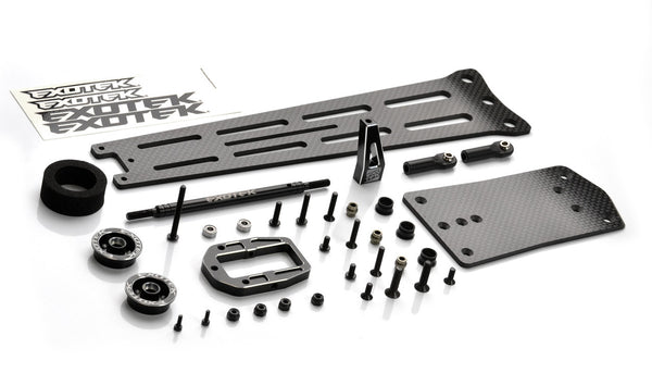 Drag Slash Pro Wheelie Bar Set 3mm CF with Single Wheel Style