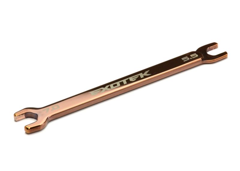 Exotek Racing 5.5 / 7.0mm Nut Wrench, Polished Steel