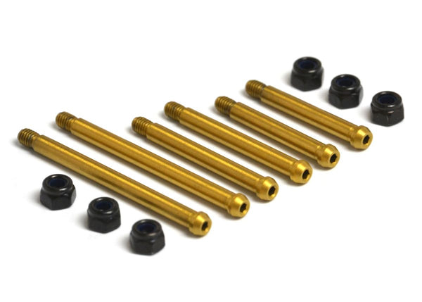 Exotek Racing RC10 Classic Bolted Hinge Pins (6), Front Arms, Steel