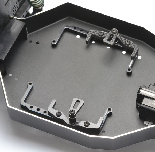 Exotek Racing RC10 Shorty Pack Tray and Cups, 7075 and Carbon Fiber
