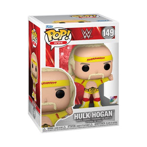 Funko Pop! Hulk Hogan figure packaging with WWE branding on a white background