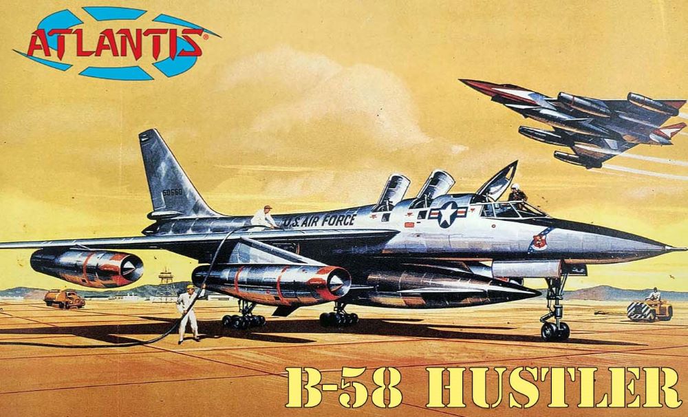 Black Forest® Hobby Supply Co Atlantis Models 252 1/93 Convair B58 Hustler Jet (formerly Revell) — Sci-Fi & Pop Culture Kits