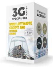 Black Forest® Hobby Supply Co AK Interactive 11722 Air Series: WWII Luftwaffe Cockpit & Interior 3G Acrylic Pa — Paints,