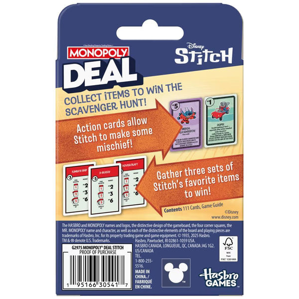 Little Shop of Magic Monopoly Deal: Stitch — Board Game