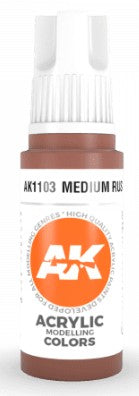 Black Forest® Hobby Supply Co AK Interactive 11103 Medium Rust 3G Acrylic Paint 17ml Bottle — Glues, Paints, Tools > AK