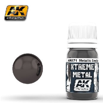 Black Forest® Hobby Supply Co AK Interactive 671 Xtreme Metal: Smoke Metallic Paint 30ml Bottle — Glues, Paints, Tools > AK