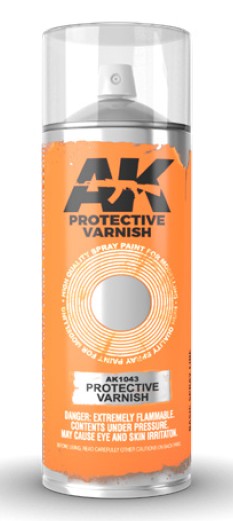 Black Forest® Hobby Supply Co AK Interactive 1043 Protective Lacquer Varnish 200ml Spray — Glues, Paints, Tools > AK