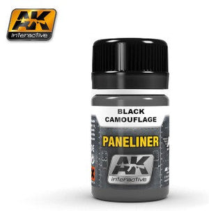 Black Forest® Hobby Supply Co AK Interactive 2075 Air Series: Panel Liner Black Camouflage Enamel Paint 35ml B — Glues,