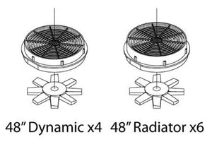 Athearn ATH11693 HO Scale Fans Set 48" Late (3)