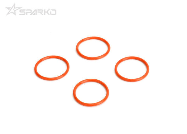 Powerhobby Sparko F8 Shock Spring Adjust Nut O-Ring (4pcs) Orange