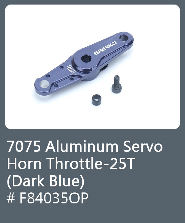 Powerhobby Sparko F8 F84035OP 7075 Aluminum Servo Horn Steering-25T (Dark Blue)