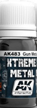 Black Forest® Hobby Supply Co AK Interactive 483 Xtreme Metal: Gun Metal Metallic Paint 30ml Bottle — Glues, Paints, Tools >