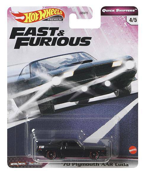 ToyShnip Fast & Furious Hot Wheels Premium Fast GT Vehicle 2020 - 4/5 '70 Plymouth AAR Cuda — Action & Toy Figures