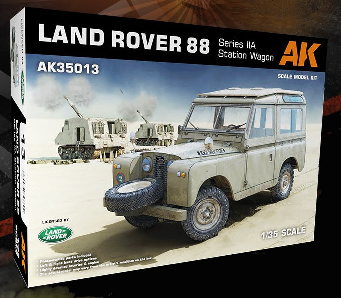 Black Forest® Hobby Supply Co AK Interactive 35013 1/35 Land Rover 88 Series IIA Station Wagon (Plastic Kit) — Paints,