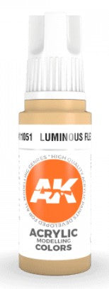 Black Forest® Hobby Supply Co AK Interactive 11051 Luminous Flesh 3G Acrylic Paint 17ml Bottle — Glues, Paints, Tools > AK