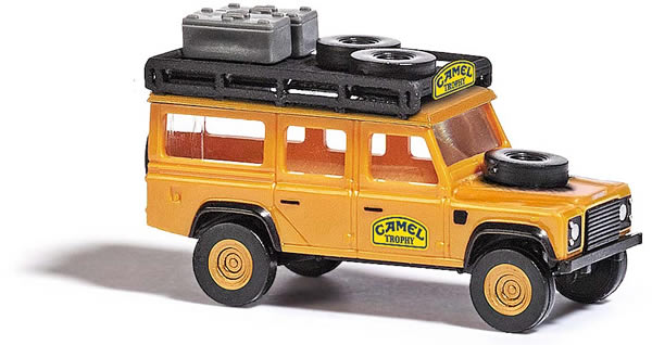 Black Forest® Hobby Supply Co Busch 8382 N Scale Land Rover - Assembled -- Camel Trophy — N Scale Vehicles > Busch
