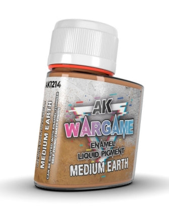 Black Forest® Hobby Supply Co AK Interactive 1214 Wargame: Medium Earth Liquid Pigment Enamel 35ml Bottle — Paints, Tools,