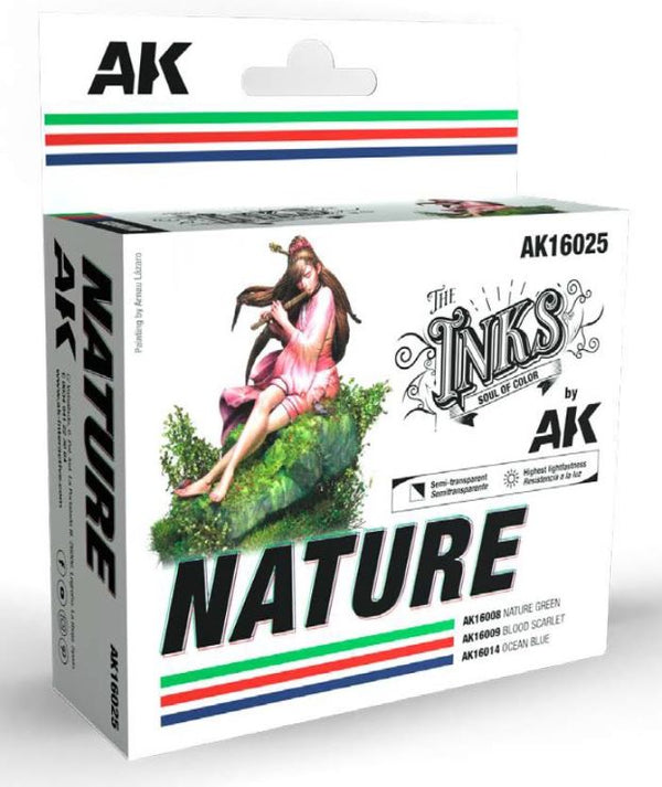 Black Forest® Hobby Supply Co AK Interactive 16025 Inks: Nature Acrylic Set (3 Colors) 30ml Bottles — Paints, Tools,