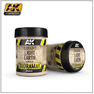 Black Forest® Hobby Supply Co AK Interactive 8021 Diorama Series: Terrains Light Earth Texture Acrylic 250ml B — Glues,