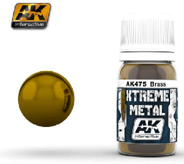 Black Forest® Hobby Supply Co AK Interactive 475 Xtreme Metal: Brass Metallic Paint 30ml Bottle — Glues, Paints, Tools > AK