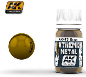 Black Forest® Hobby Supply Co AK Interactive 475 Xtreme Metal: Brass Metallic Paint 30ml Bottle — Glues, Paints, Tools > AK