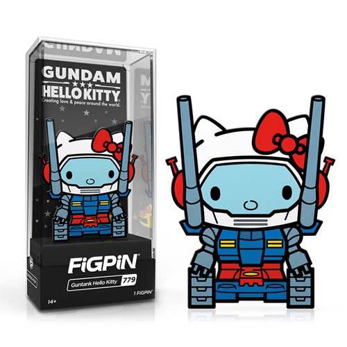 ToyShnip FiGPiN #779 - Gundam x Sanrio - Guntank Hello Kitty Enamel Pin - Limited Edition — Brooches & Lapel Pins