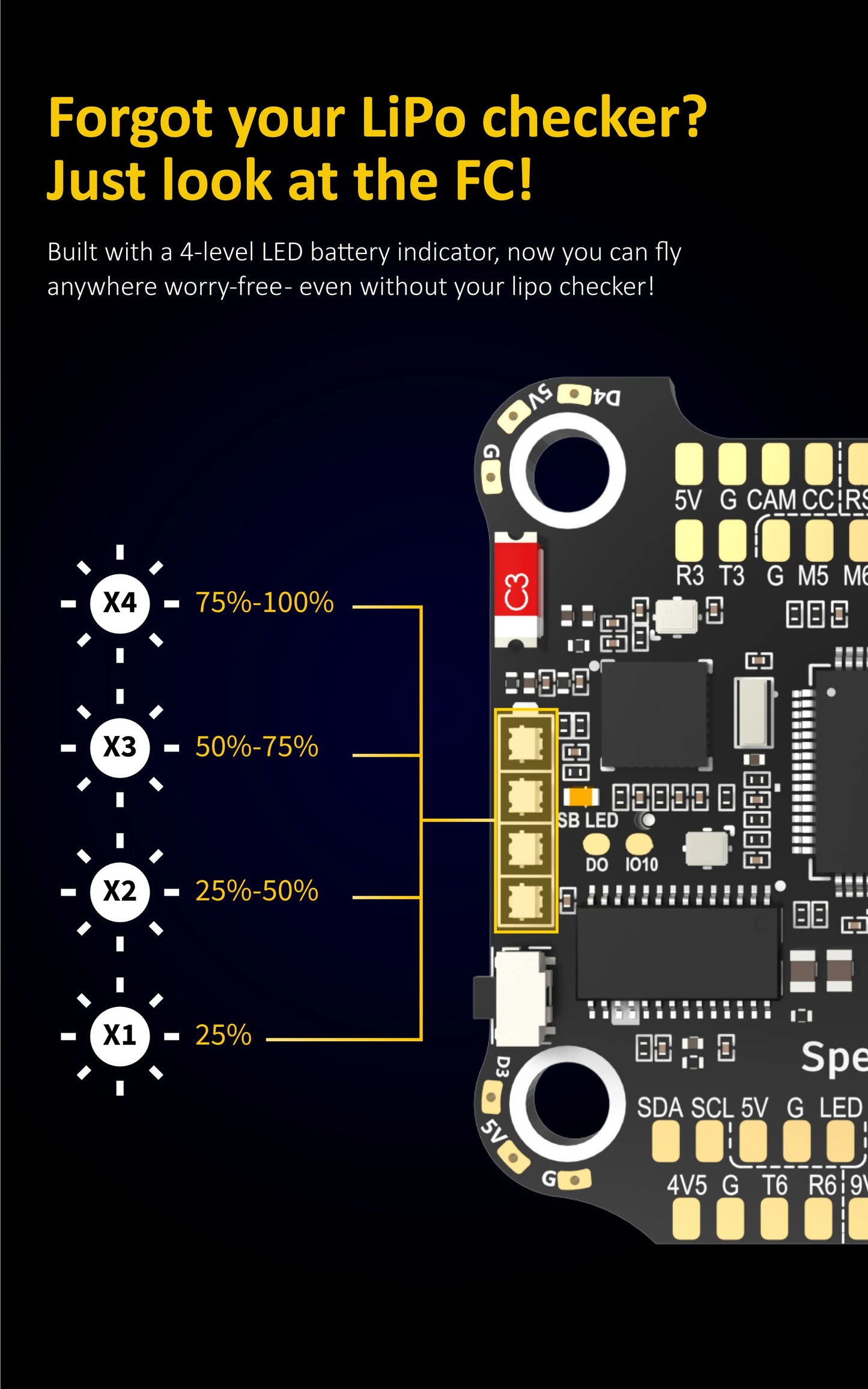 SpeedyBee F405 V3 F4 Flight Control BLS 50A 4IN1ESC