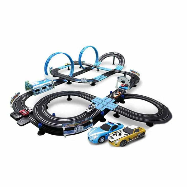 Japanese Slot Car 1:64 Track Racing Set Double Remote Control