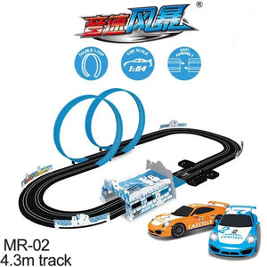 Japanese Slot Car 1:64 Track Racing Set Double Remote Control