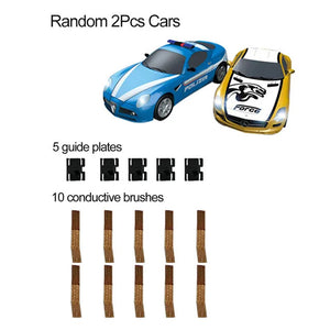 Japanese Slot Car 1:64 Track Racing Set Double Remote Control