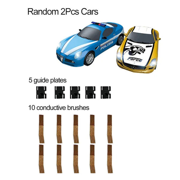 Japanese Slot Car 1:64 Track Racing Set Double Remote Control