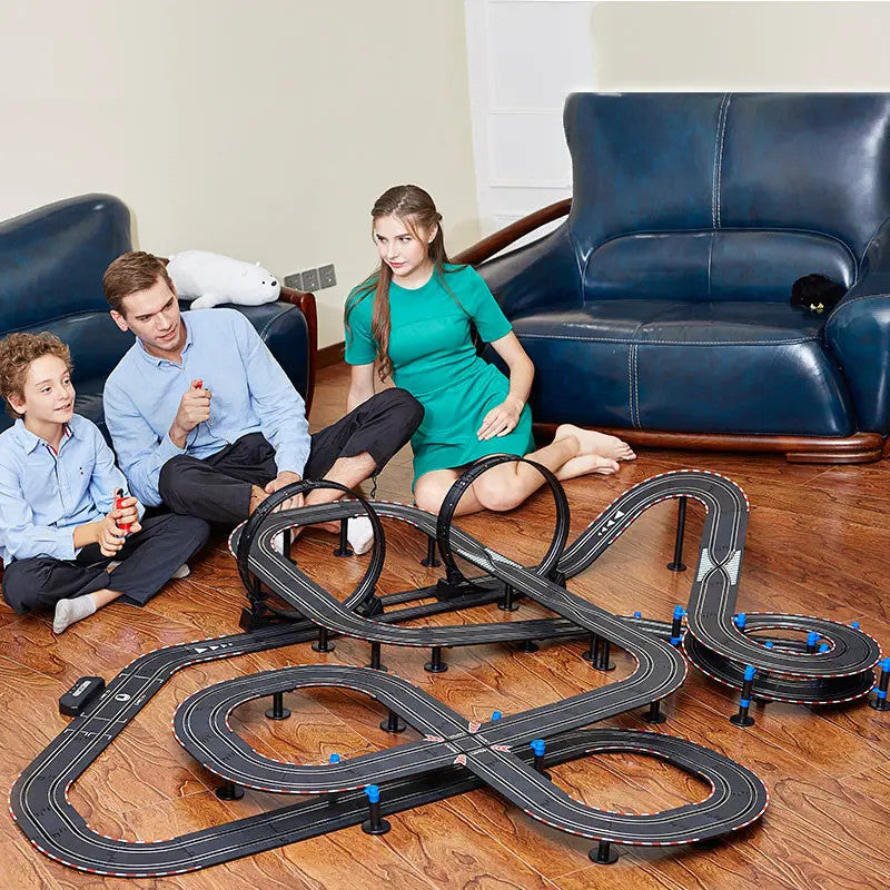 Japanese Slot Car 1:64 Track Racing Set Double Remote Control