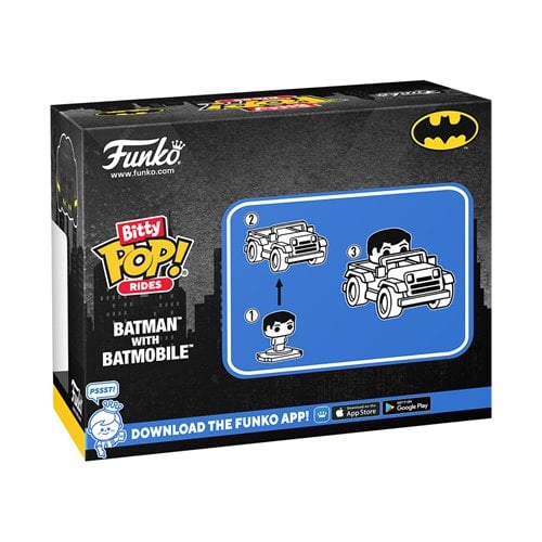 ToyShnip Funko Bitty Pop! Ride DC Batman with Batmobile — Action Figure