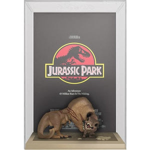 Funko Pop! Jurassic Park Tyrannosaurus Rex Velociraptor Movie Poster with Case