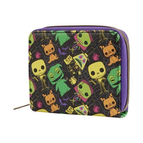 ToyShnip Funko The Nightmare Before Christmas Black Light Print Zip-Around Wallet — Action Figure