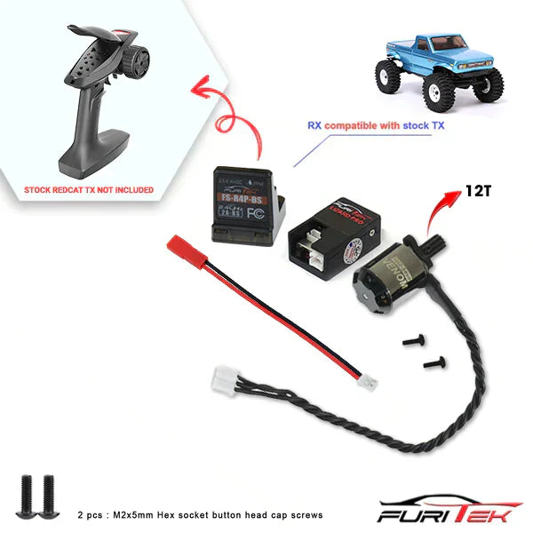 Furitek Redcat Ascent-18 Starter 2S Brushless ESC w/Venom Motor 3450kV Receiver