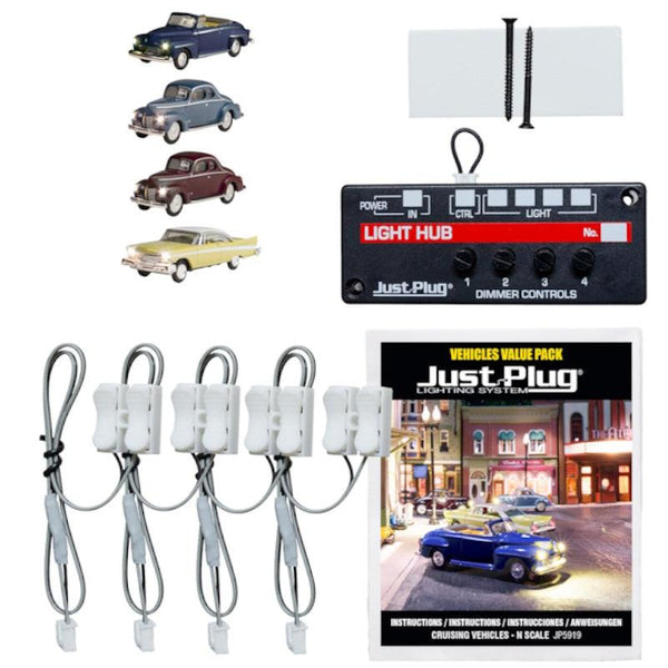 Woodland Scenics JP5919 N Scale Value Pack - Cruising Vehicles