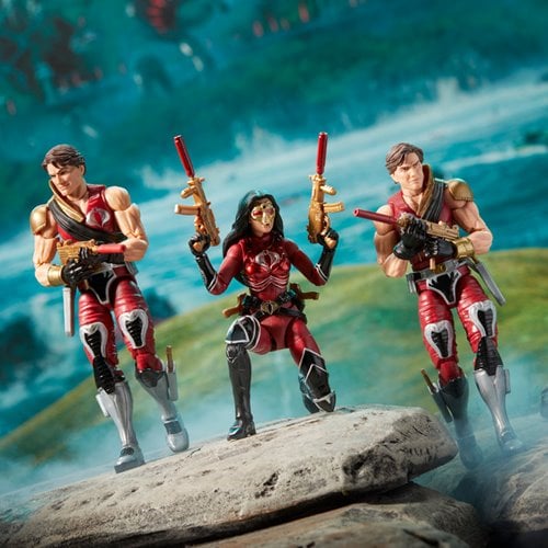 G.I. Joe Classified Series Crimson Strike Team Baroness", " Tomax", " & Xamot 6-Inch Action Figures