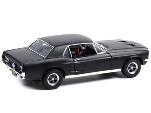 1967 Ford Mustang Coupe Matt Black (Adonis Creed's) "Creed" (2015) Movie 1/18 Diecast Model Car by Greenlight