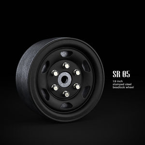 G-Made GMA70504 1.9" SR05 Beadlock Wheels (Matt Black) (2)