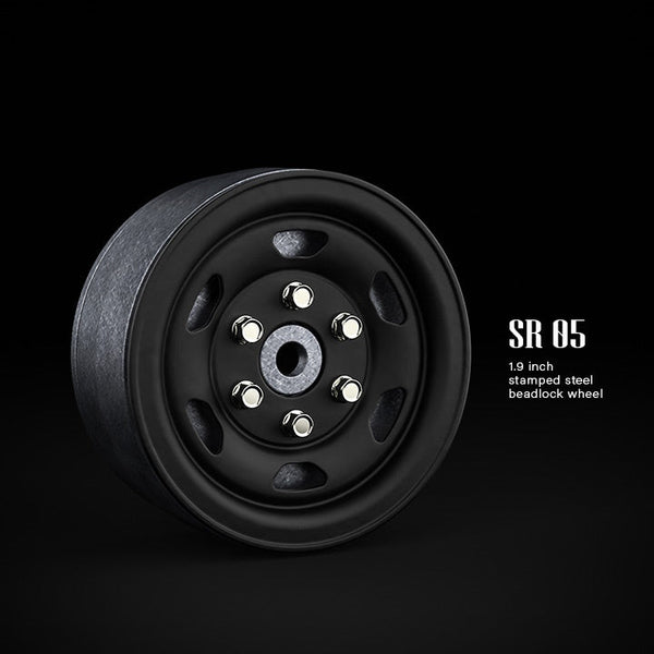 G-Made GMA70504 1.9" SR05 Beadlock Wheels (Matt Black) (2)